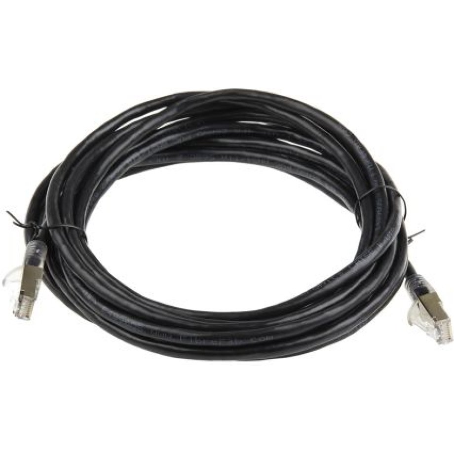 RS PRO, 5m Cat5e, Black RJ45 to Male RJ45 Male, F/UTPShielded, Teinated PVC Sheath Rolled