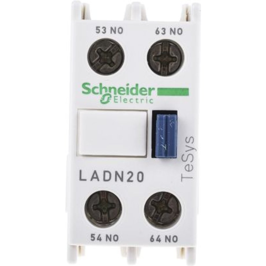 Schneider Electric Auxiliary Contact Block, 2 Contact, 2NO, Front Mount, TeSys