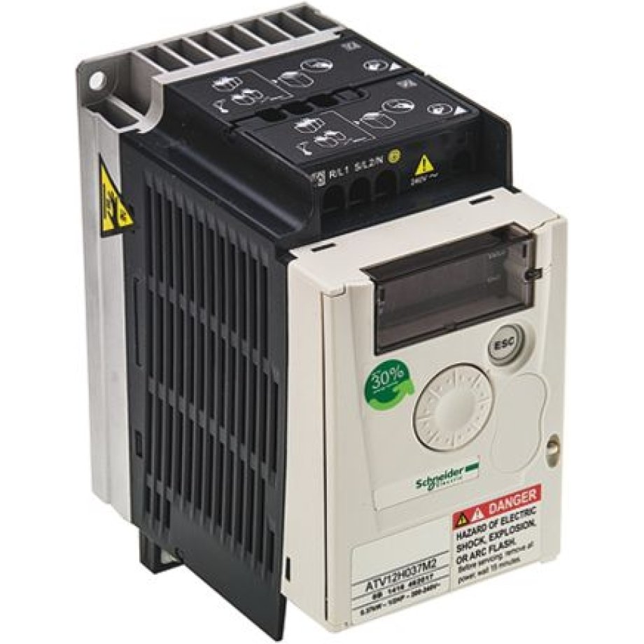 Schneider Electric Inverter Drive, 0.37 kW, 1 Phase, 230 V ac, 4.9 A, ATV 12 Series