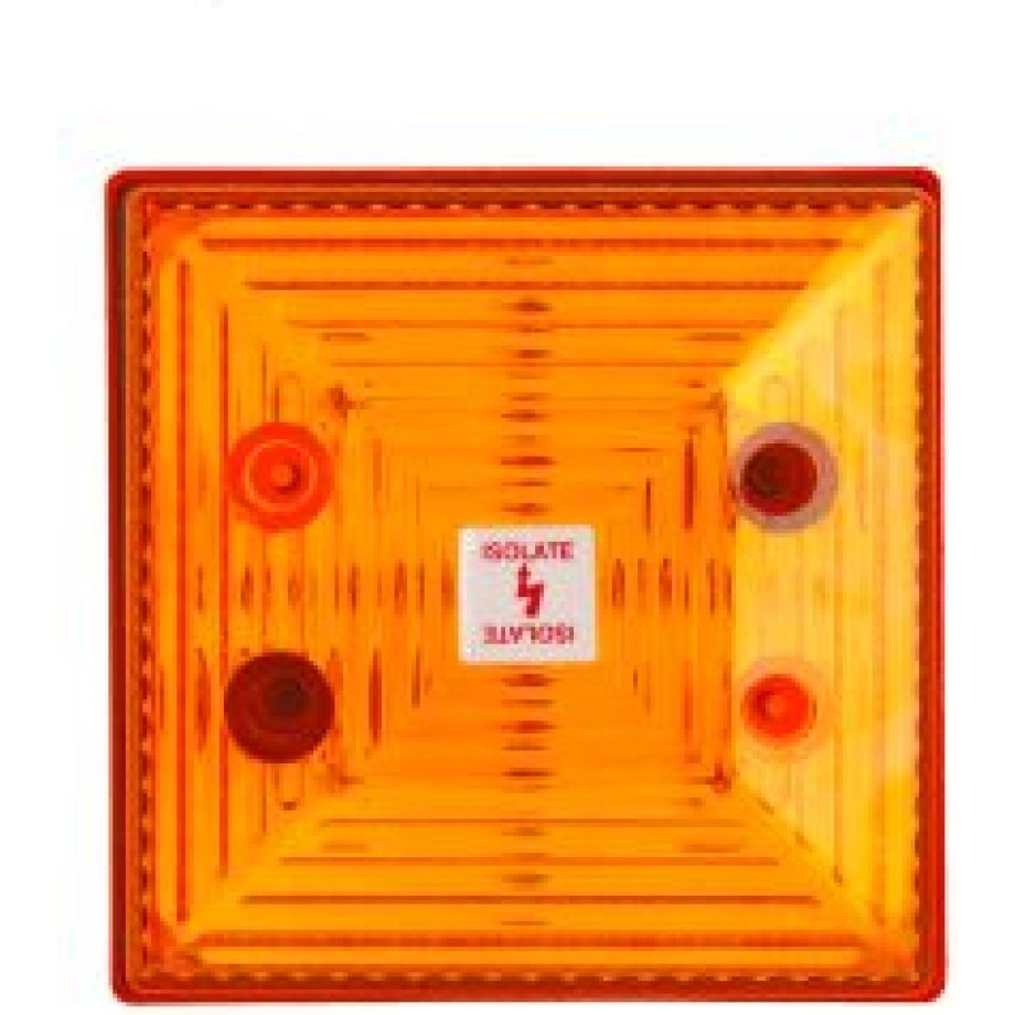 Clifford & Snell SD40 Series Amber Steady Beacon, 24 V dc, Surface Mount, LED Bulb, IP65