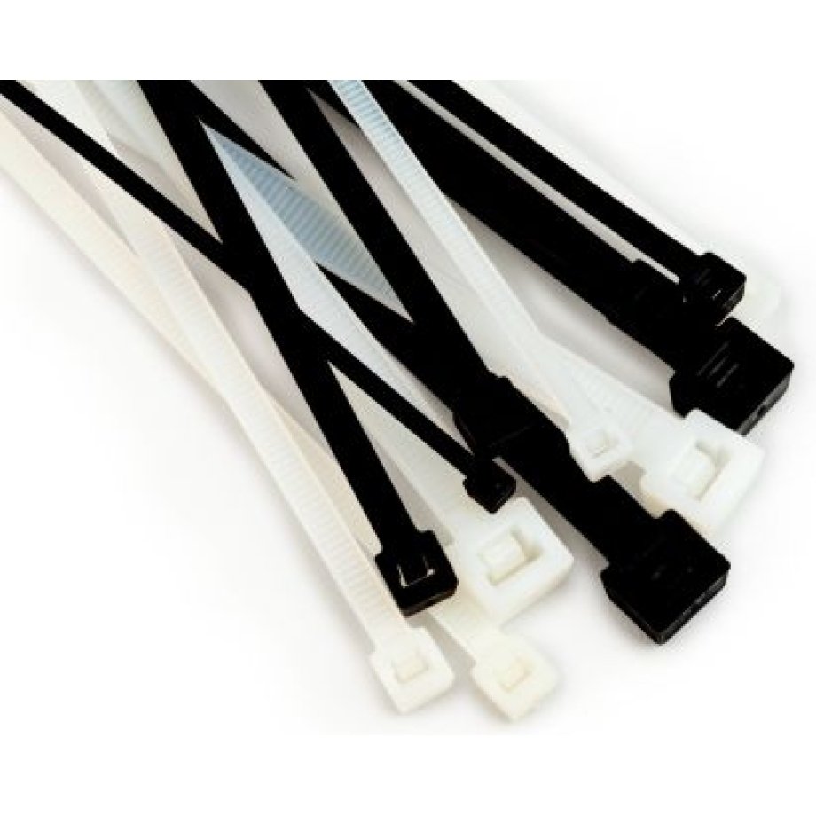 3M Cable Tie, Cable Tray Cable Tie, 100mm x 2.5 mm, Clear Nylon, Pk-150pack